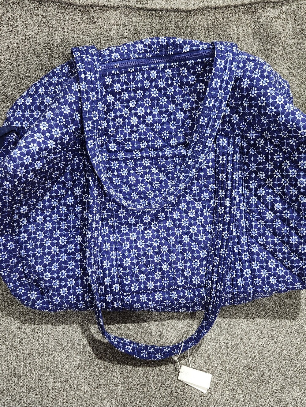 Quilted Koala 100% Cotton Blue Quilted Weekender Bag